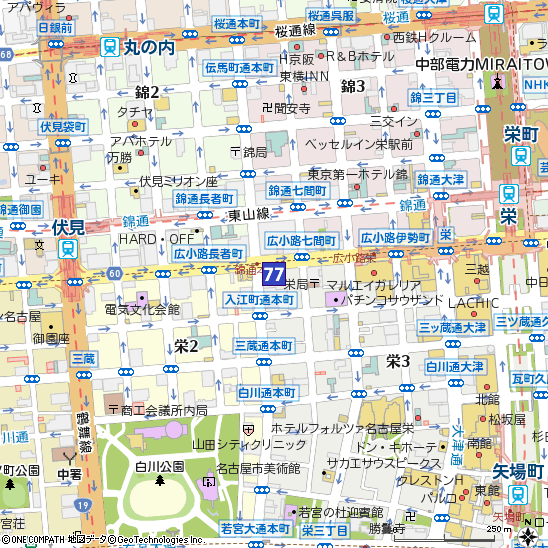 名古屋支店付近の地図